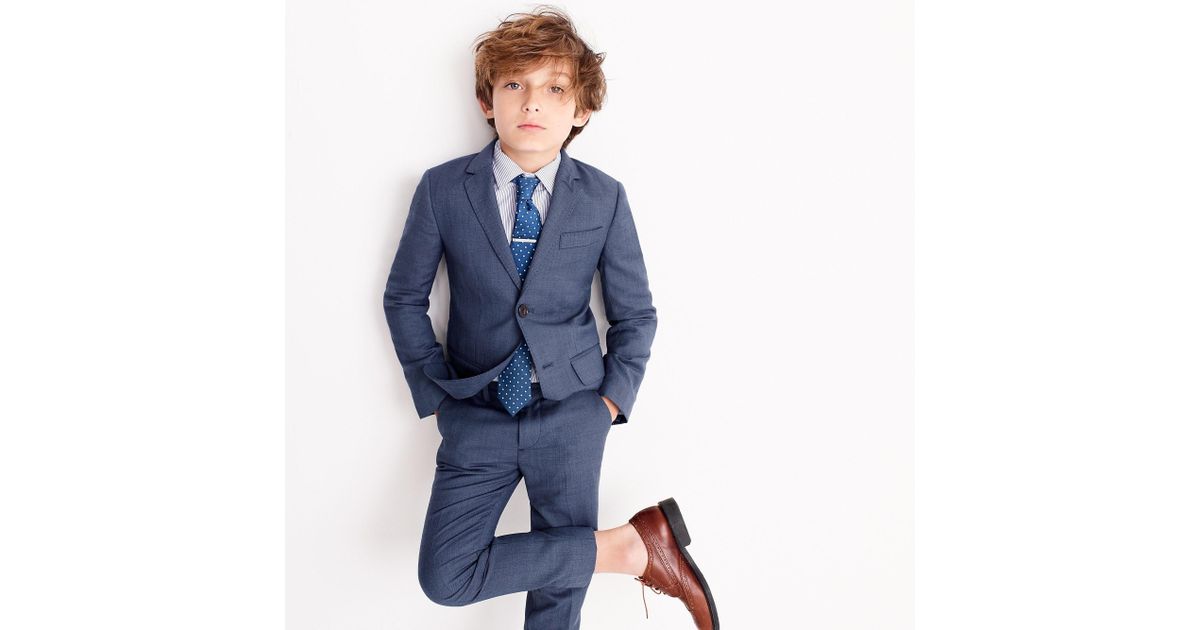 J.Crew Boys' Ludlow Suit Jacket In Italian Worsted Wool in Blue