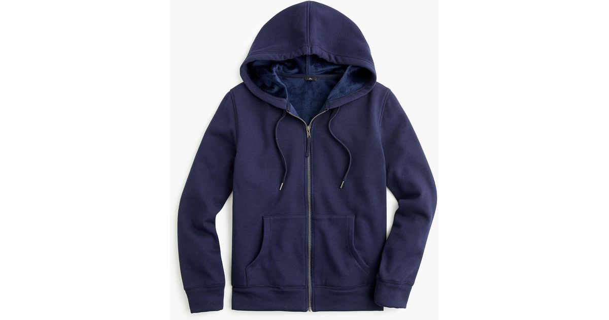 j crew velour lined hoodie