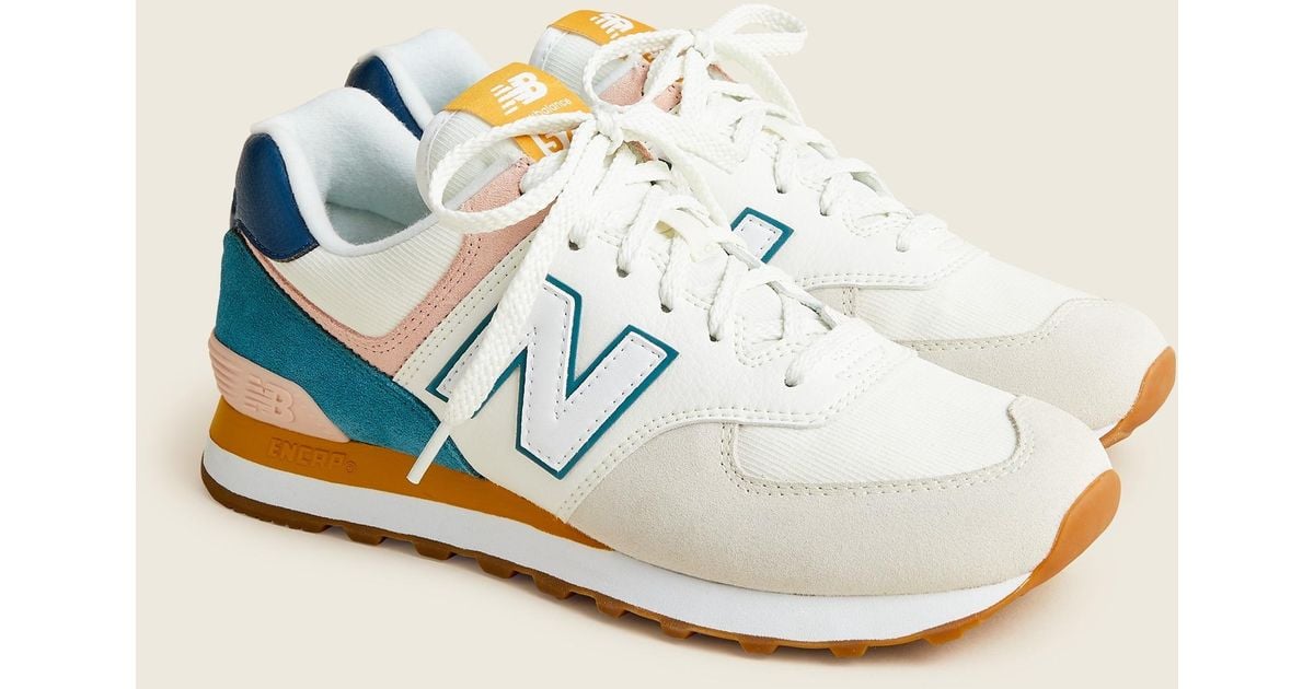 New Balance Suede ® X J.crew 574 Sneakers In Colorblock in Pink | Lyst