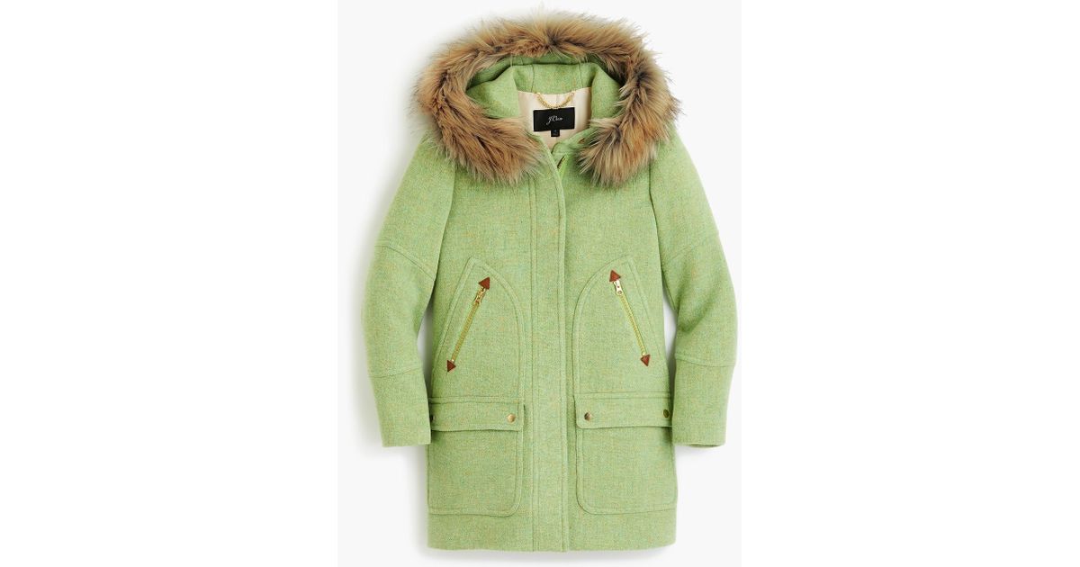 J Crew Tall Chateau Parka In Italian Stadium Cloth Wool In Green Lyst J Crew Tall Chateau Parka In Italian Stadium Cloth Wool In Green Lyst