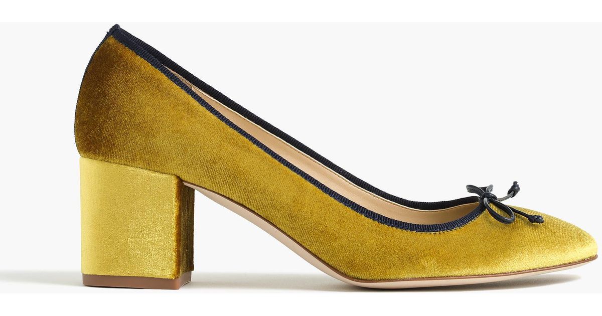gold velvet heels