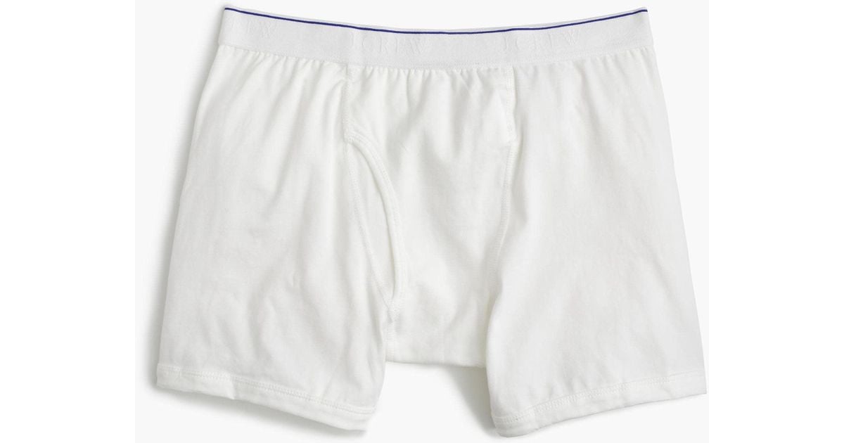 J.Crew Cotton Knit Boxer Briefs in White for Men Lyst