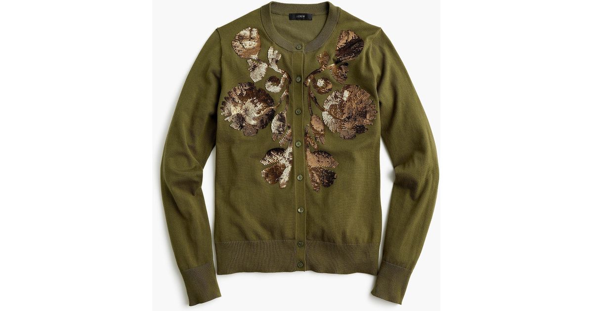 j crew sequin floral sweater