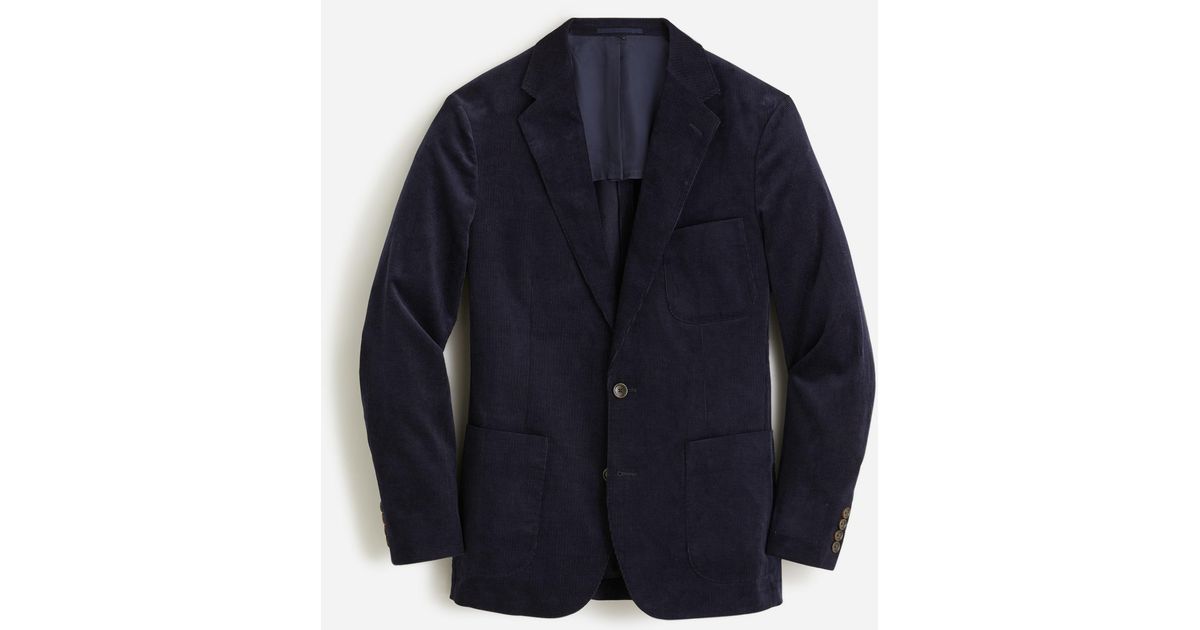 J.Crew Ludlow Slim-fit Suit Jacket In English Cotton Corduroy in Navy ...