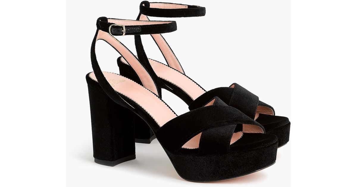 criss cross platform heels