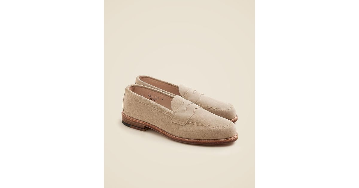 J Crew Alden® for J.Crew lug penny loafers in suede AZ878 6173F - Penny Loafer in Snuff Suede – ALDEN SHOES main image 3