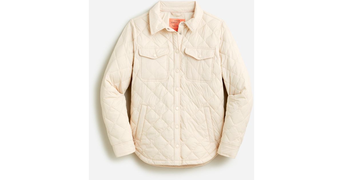 J.Crew Quilted Lightweight Shirtjacket Lyst