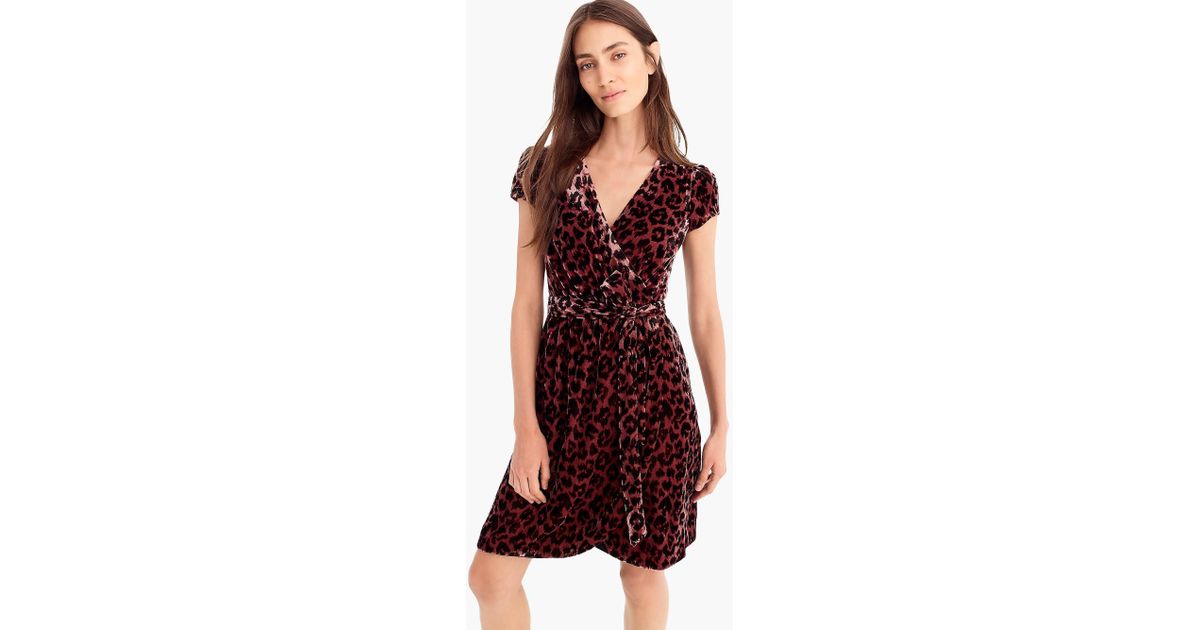 j crew wrap dress in drapey velvet