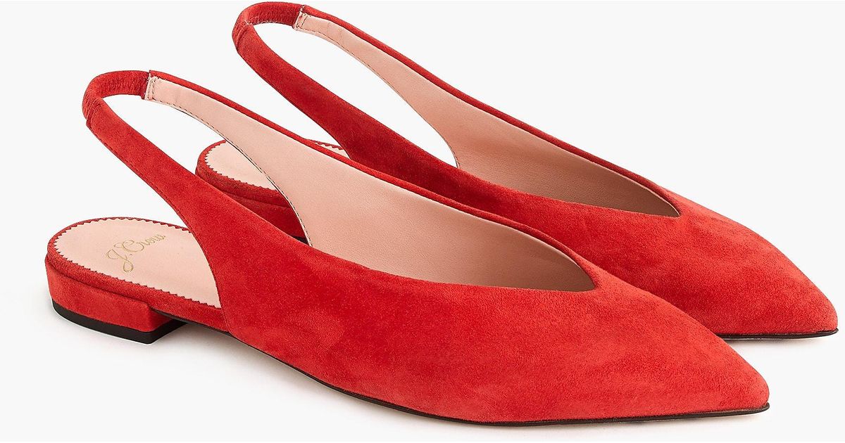 J.Crew Pointed-toe Slingback Flats In 