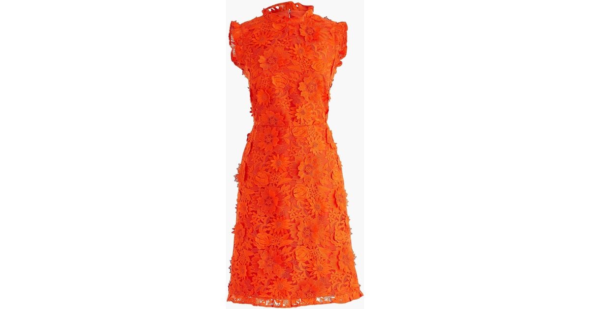 j crew red lace dress