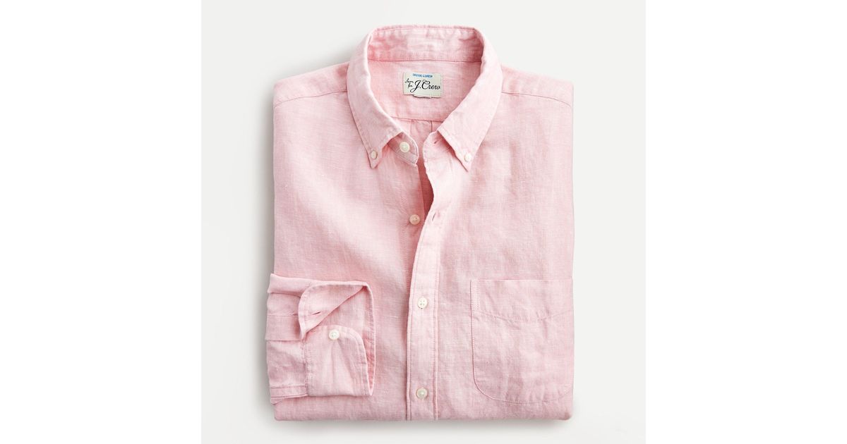 J.Crew Baird Mcnutt Irish Linen Shirt in Pale Rose (Pink) for Men | Lyst
