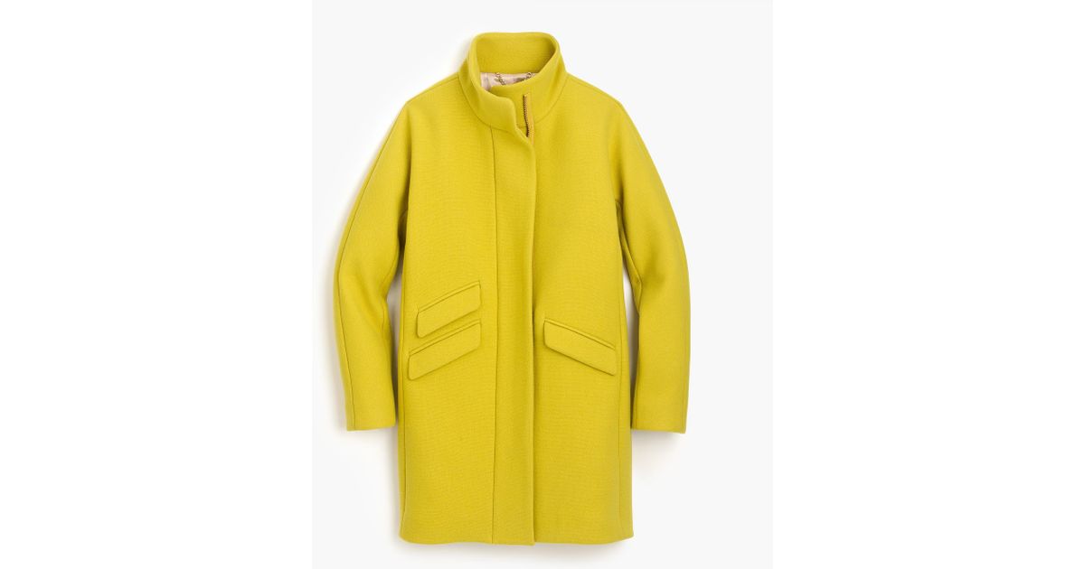yellow j crew coat