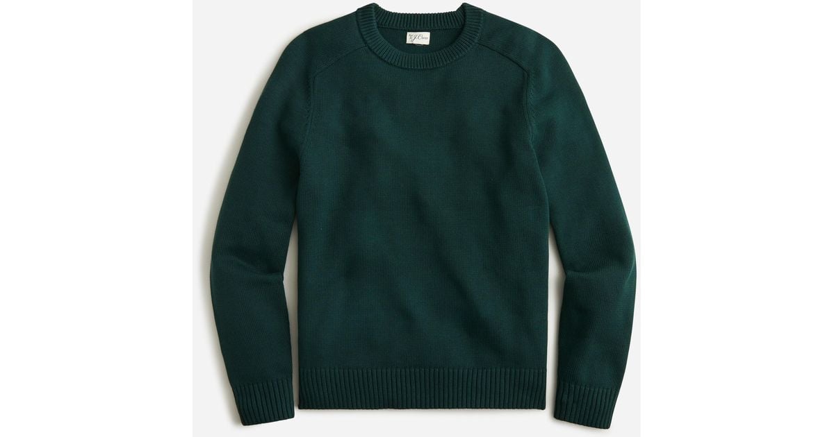 J.Crew Heritage Cotton Crewneck Sweater in Dark Forest (Green) for Men