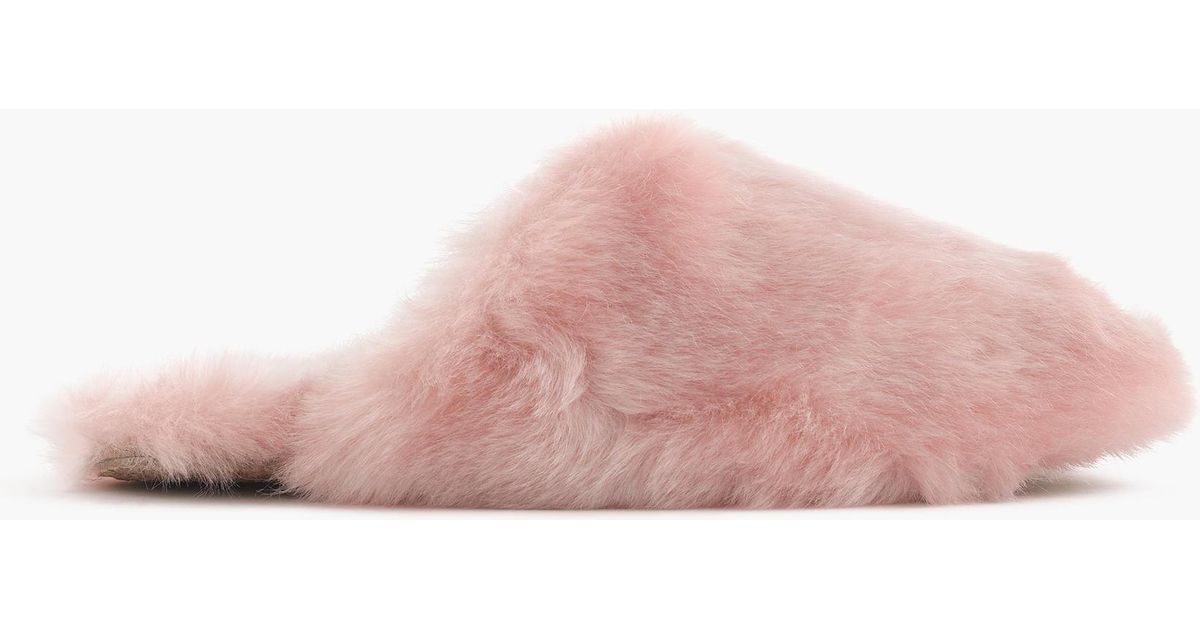 light pink fuzzy slippers