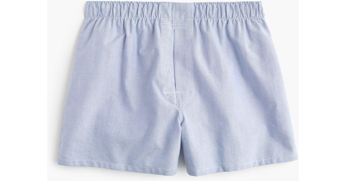 J.Crew Oxford Cloth Boxers in Blue for Men | Lyst