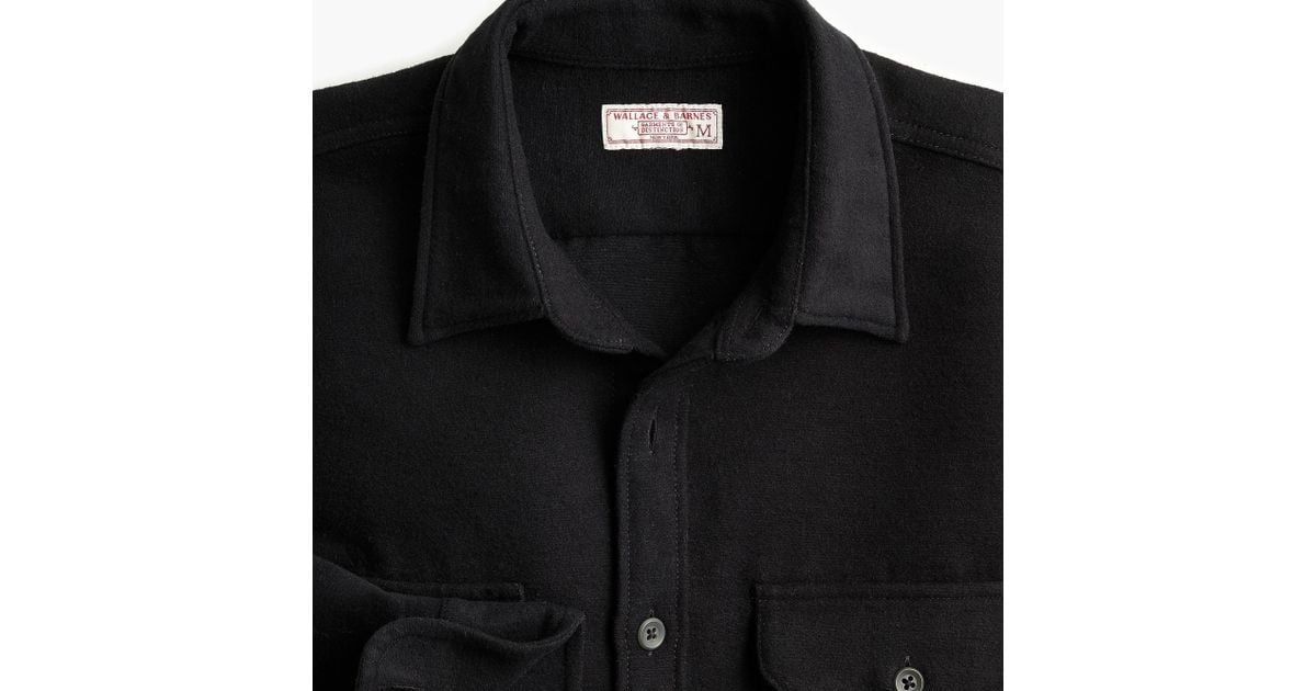 J.Crew Heavyweight Chamois Workshirt in Black for Men Lyst