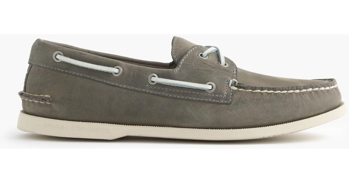 J.crew Sperry Authentic Original 2eye Brokenin Boat Shoes in Metallic for Men Lyst