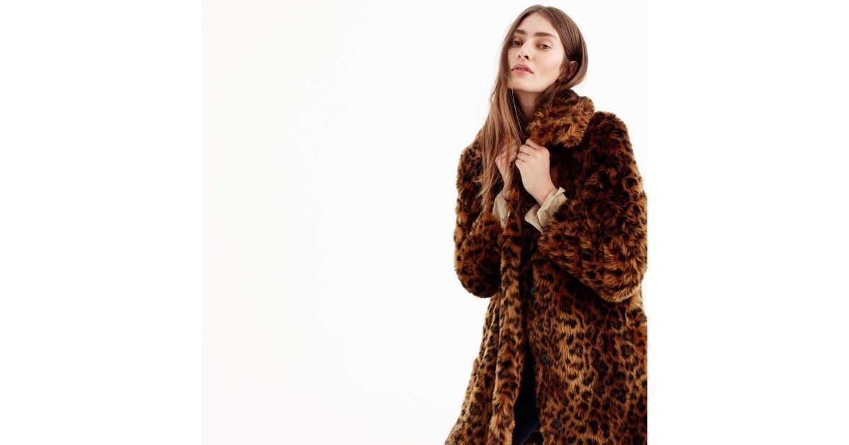 j crew leopard coat