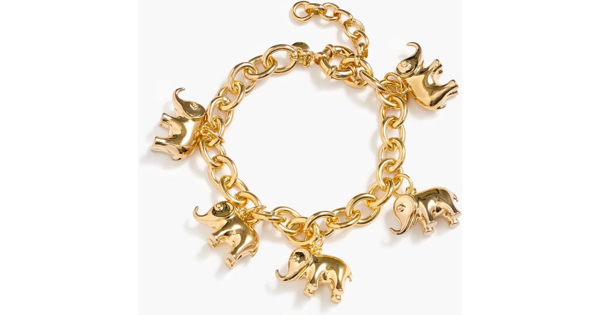 Lyst J Crew For David Sheldrick Wildlife Trust Elephant Charm Lyst J Crew For David Sheldrick Wildlife Trust Elephant Charm Bracelet In Metallic