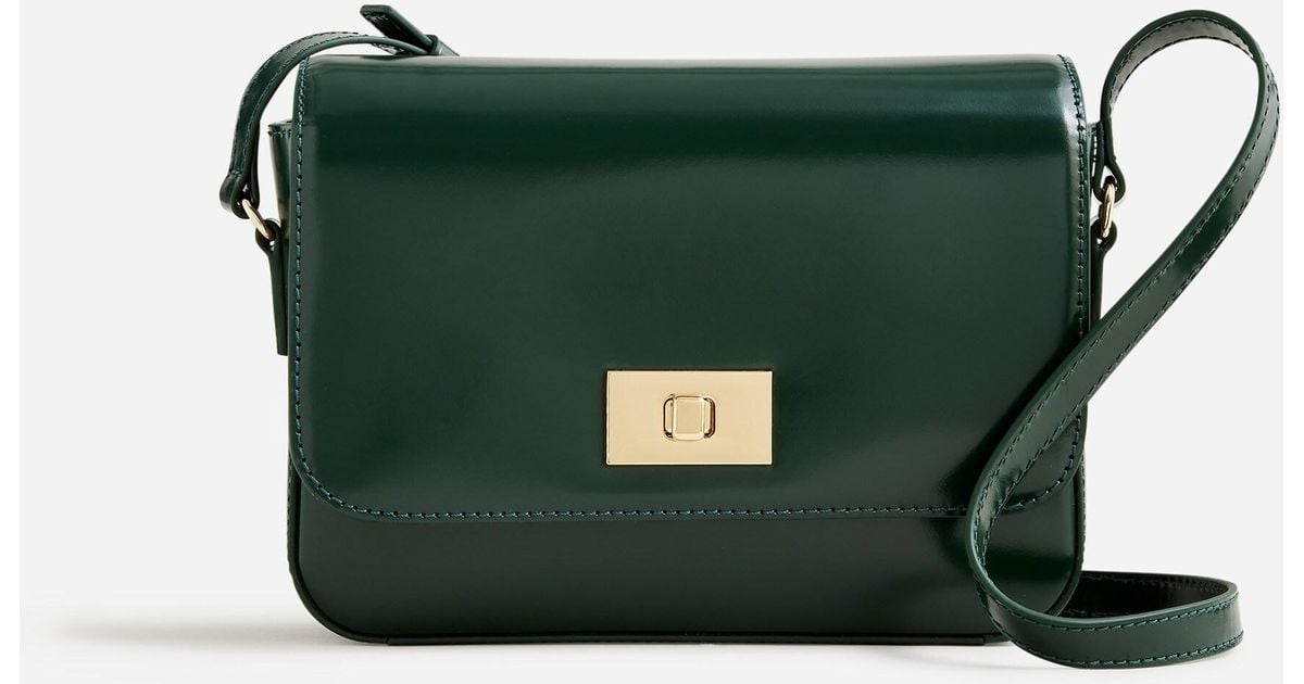 J.Crew Edie Italian Leather Bag in Green Lyst