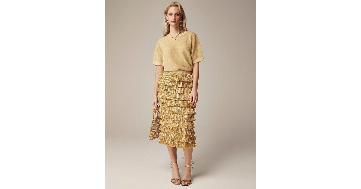 Fringe skirt j crew hot sale
