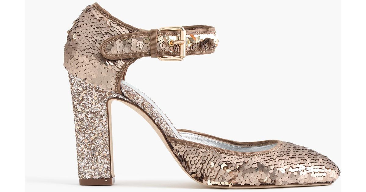 gold mary jane pumps