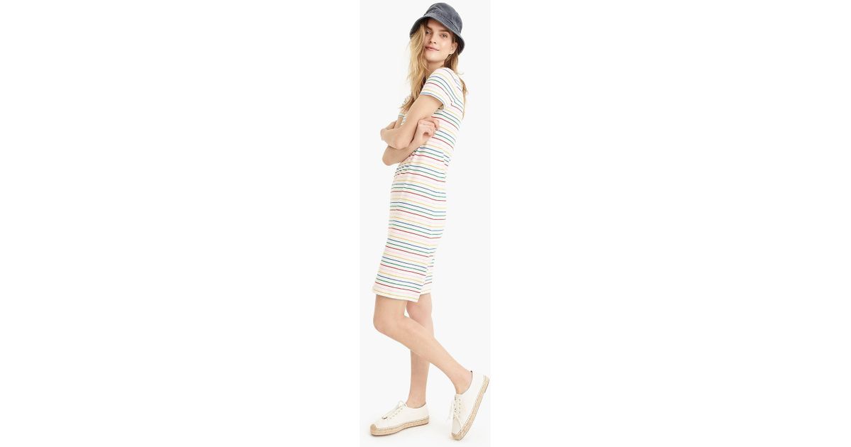 j crew rainbow stripe dress