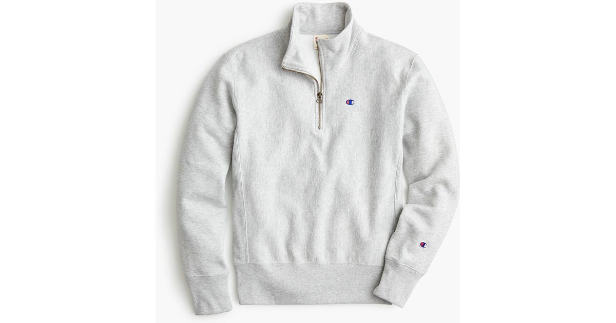 Champion Cotton Half-zip Pullover Sweatshirt in Gray for Men - Lyst