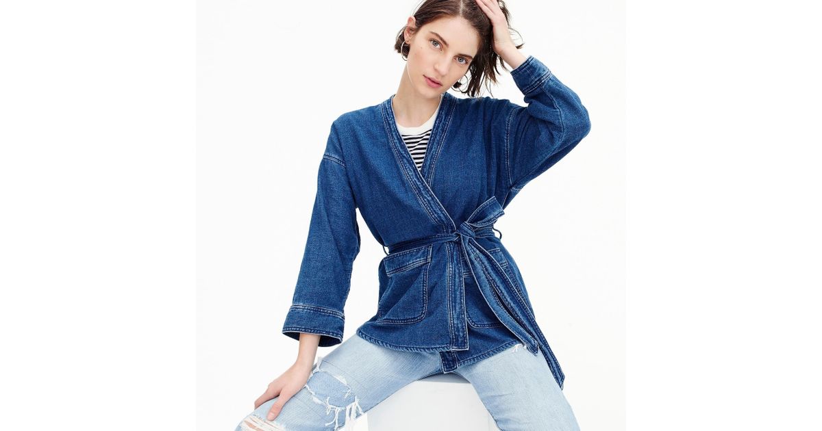 j crew denim wrap jacket