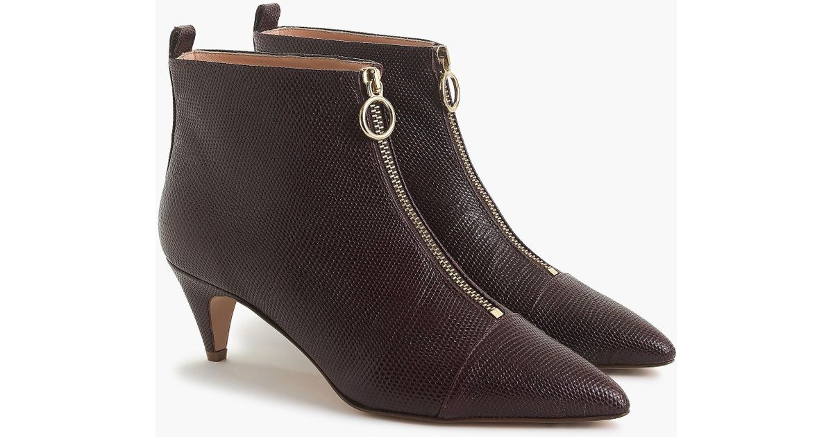 burgundy kitten heel ankle boots