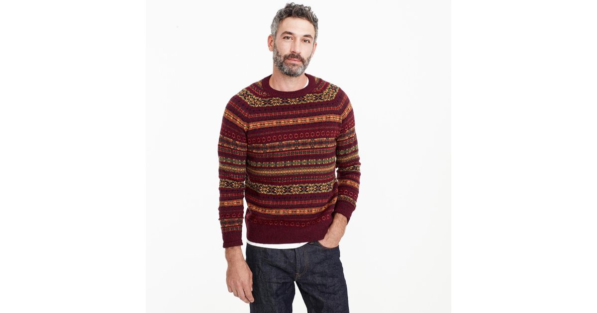 fair isle crewneck sweater