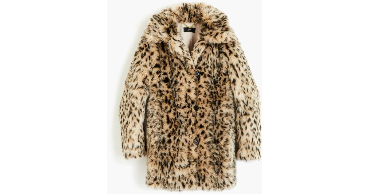 j crew leopard fur coat