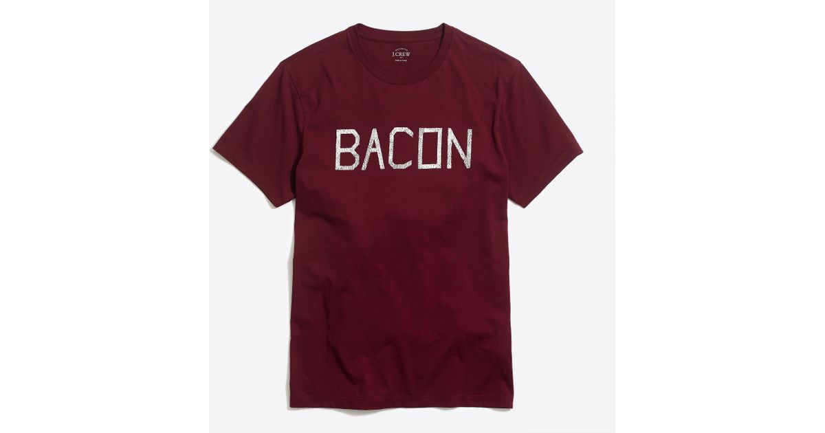 J.Crew Cotton Bacon Graphic T-shirt in 