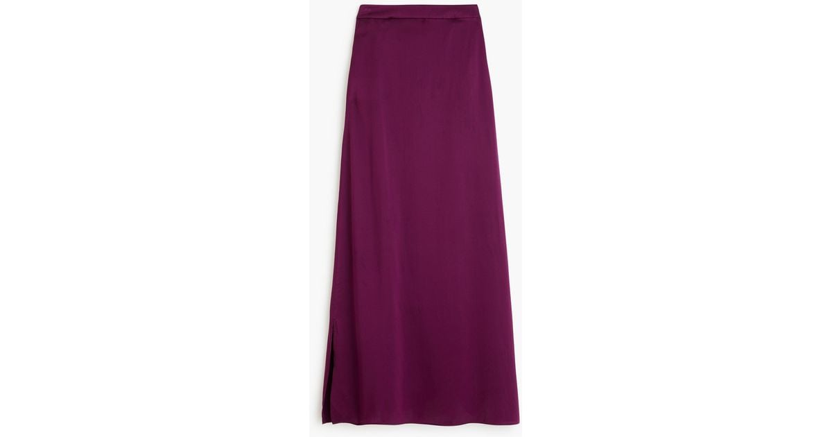 J.Crew Silk Slip Skirt in Purple Lyst