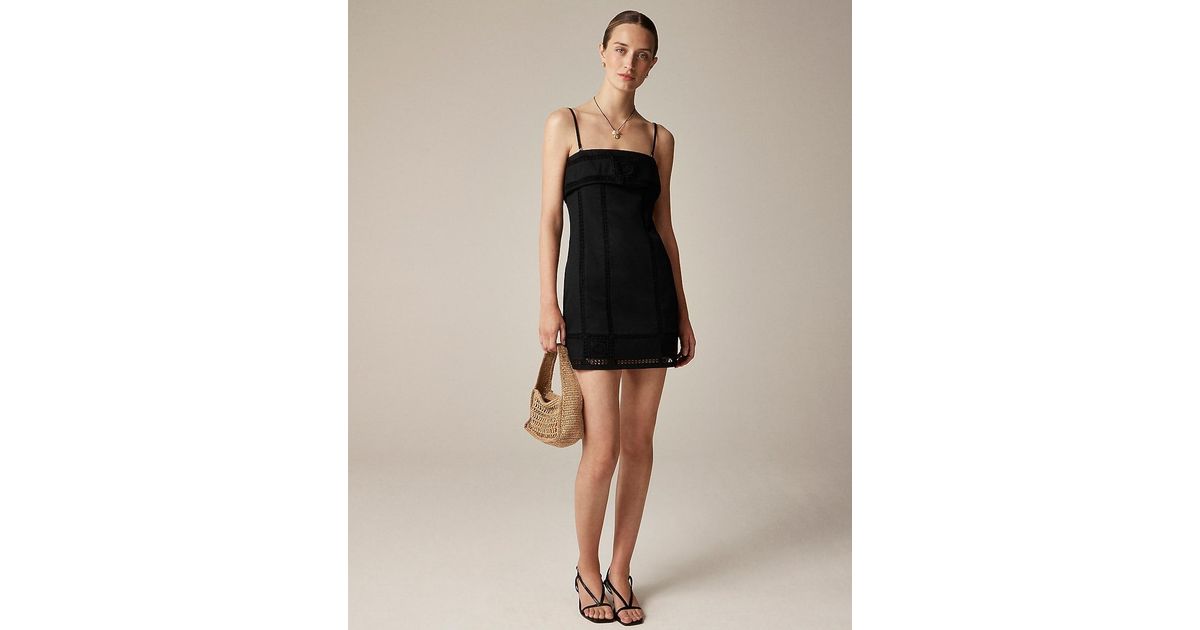 j crew crochet panel mini dress Crochet-panel Mini Dress For Women