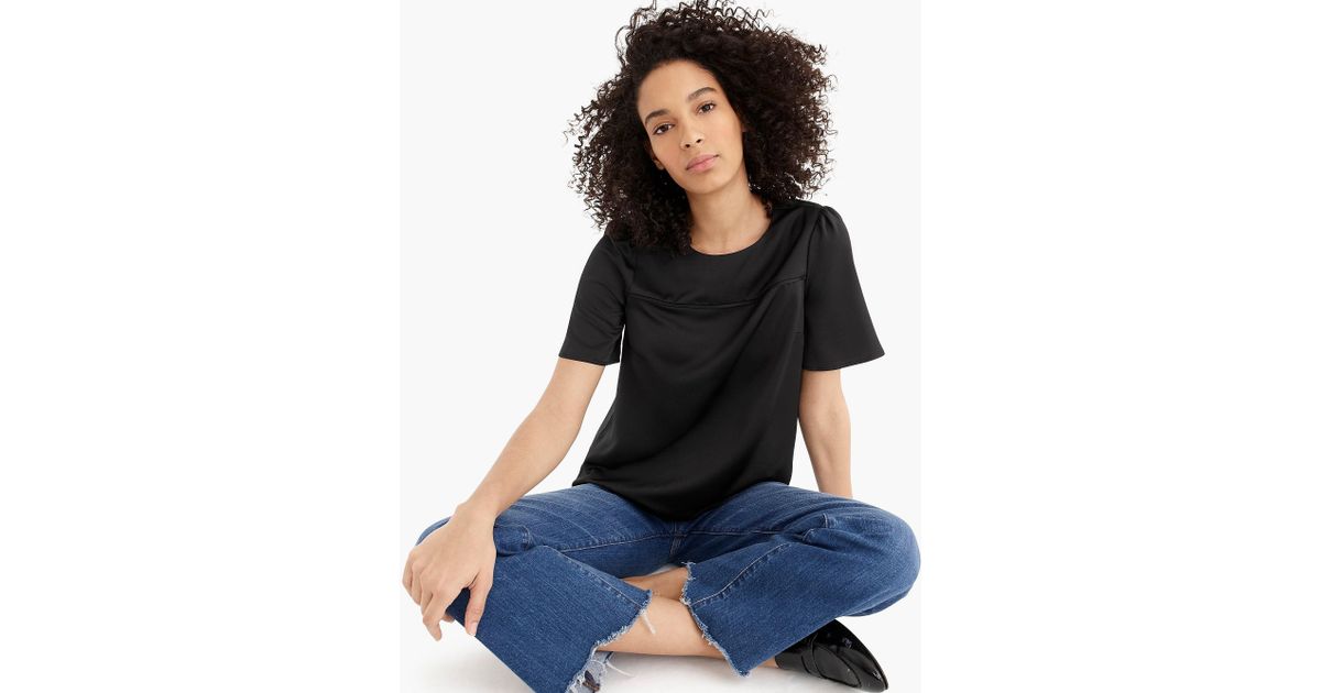 j crew hammered satin top