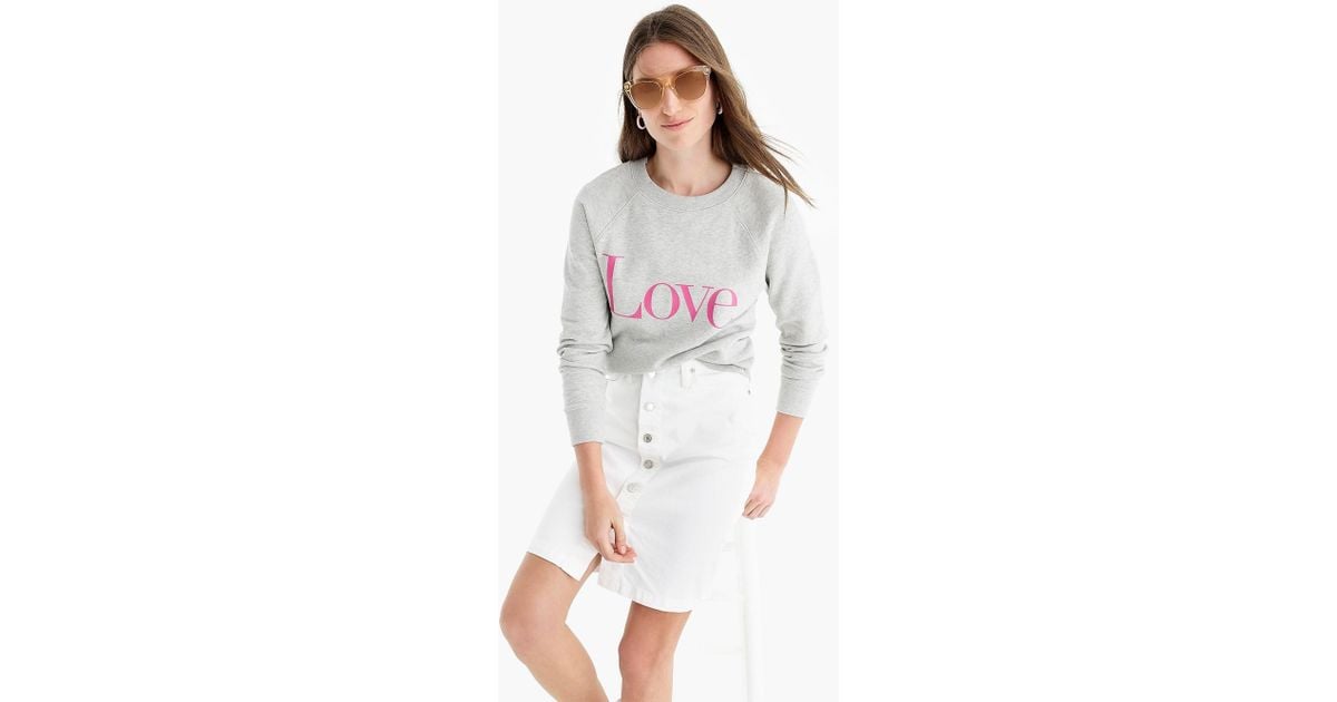 j crew love sweatshirt