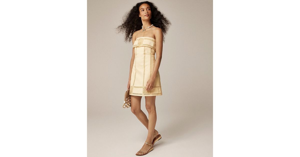j crew crochet panel mini dress Crochet-panel Mini Dress For Women