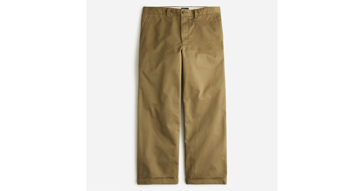 J.Crew Giantfit Chino Pant In Embroidered Canoe in Green for Men Lyst