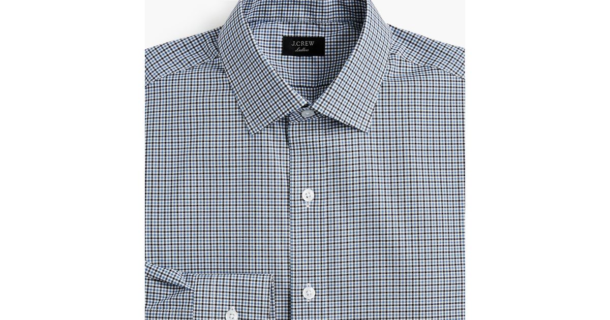 J.Crew Dress Shirt Mens Ludlow Classic Fit Stretch Easy-Care Casual Long Sleeves