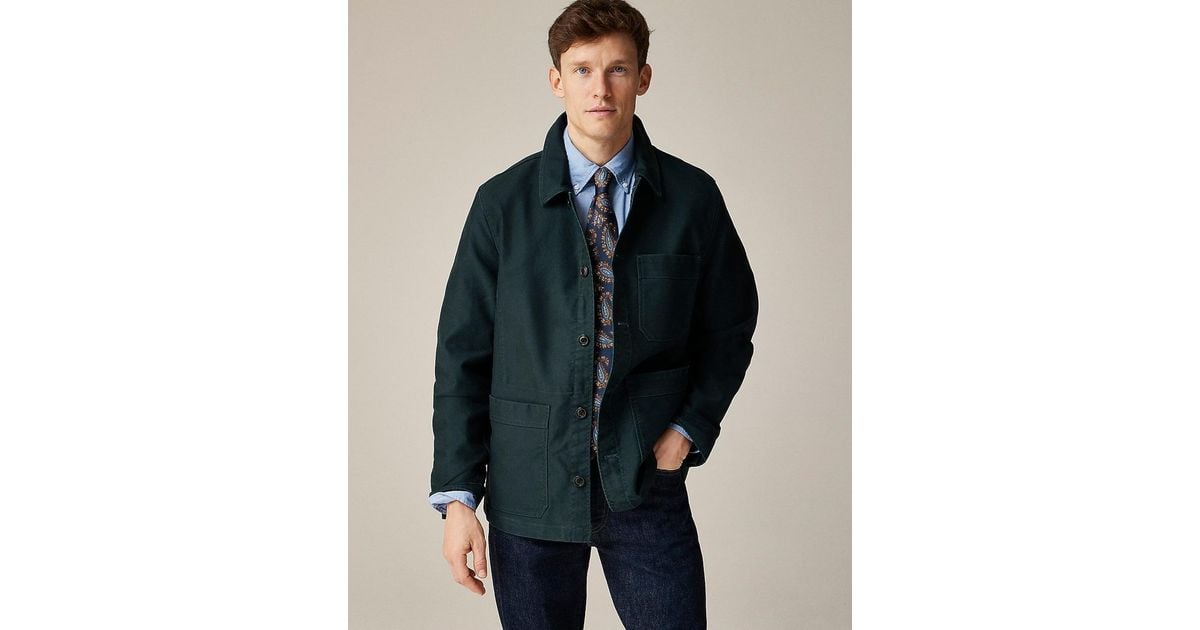 J.Crew Cotton Moleskin Chore Jacket in Blue for Men | Lyst
