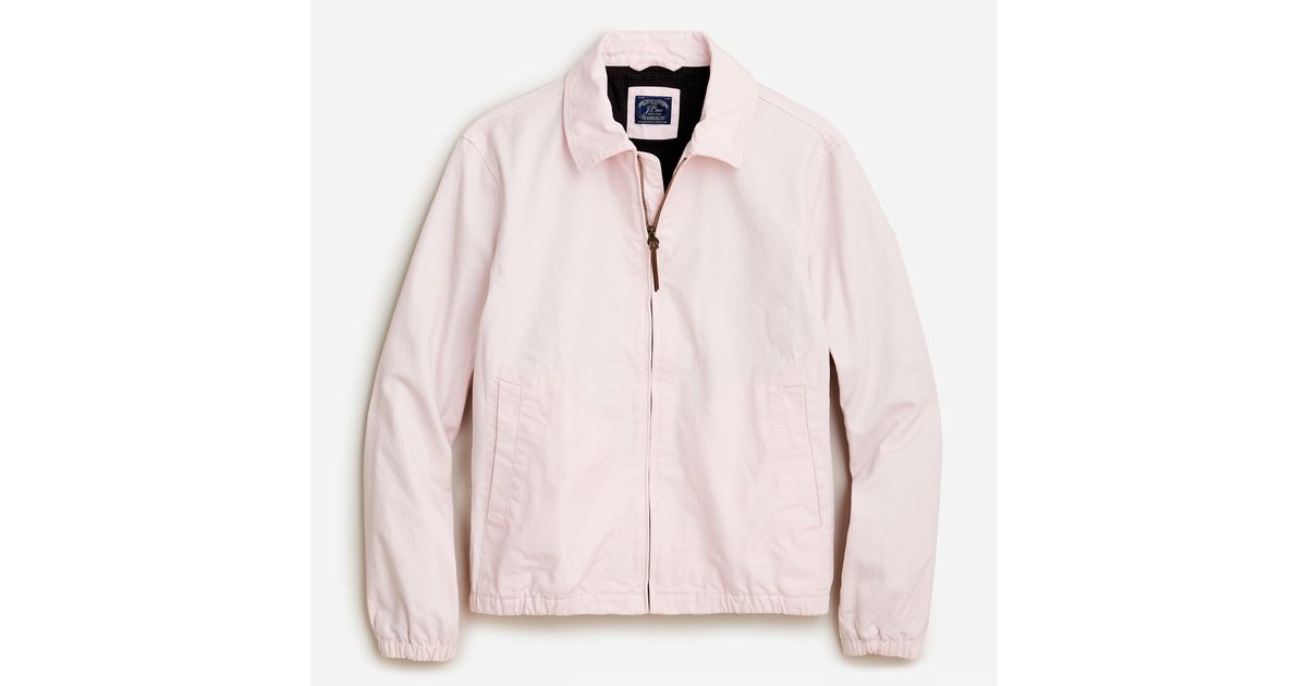 J.Crew Harrington Jacket In Cotton Twill in Pink for Men Lyst