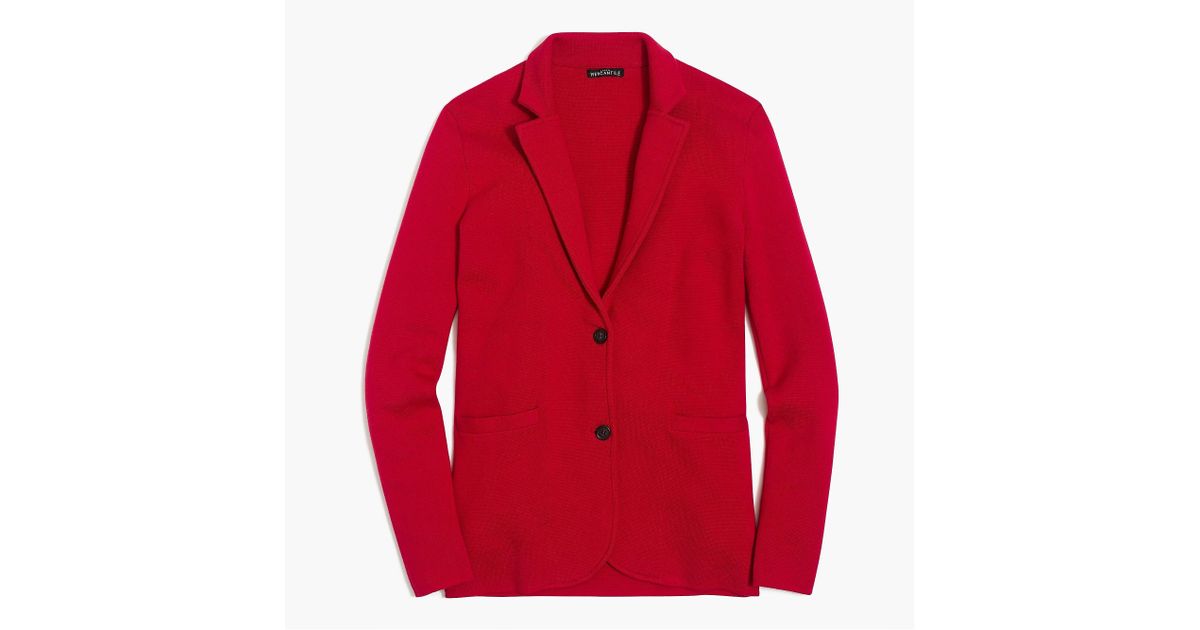 Red clearance sweater blazer
