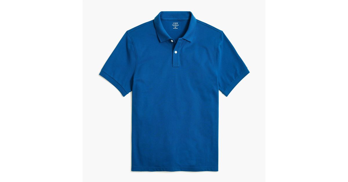 J.Crew Cotton Flex Piqué Polo in Blue for Men | Lyst