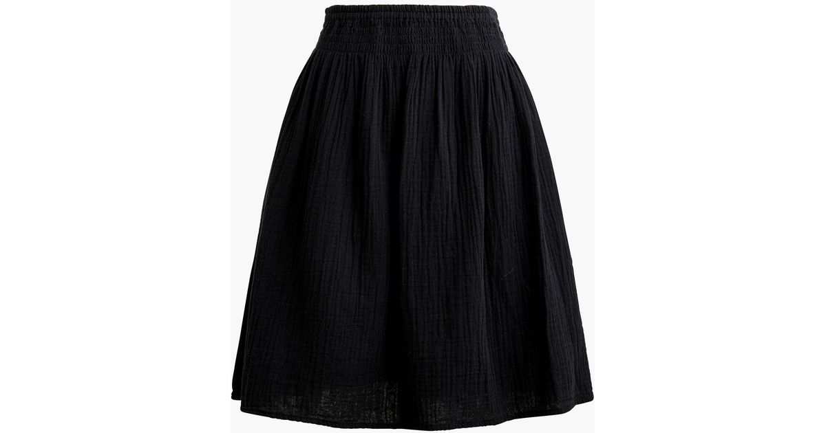 J.Crew Gauze Mini Skirt in Black Lyst