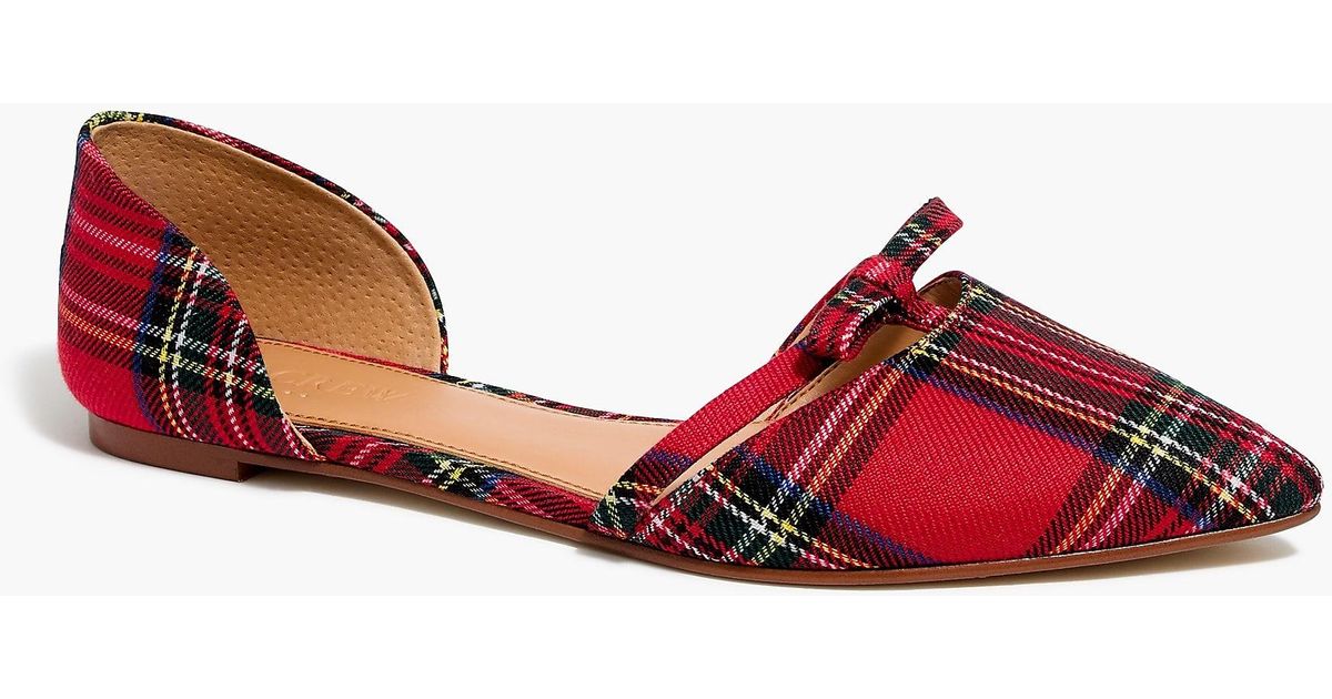 tartan bow flats