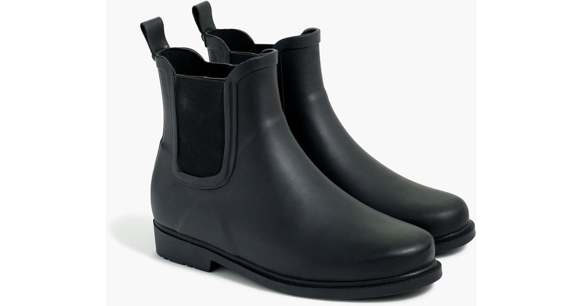 J.Crew Chelsea Rain Boots in Black Lyst