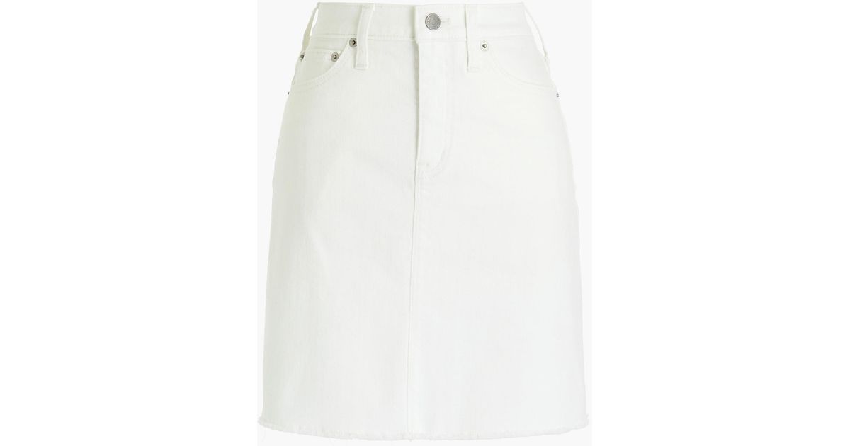 j crew white jean skirt