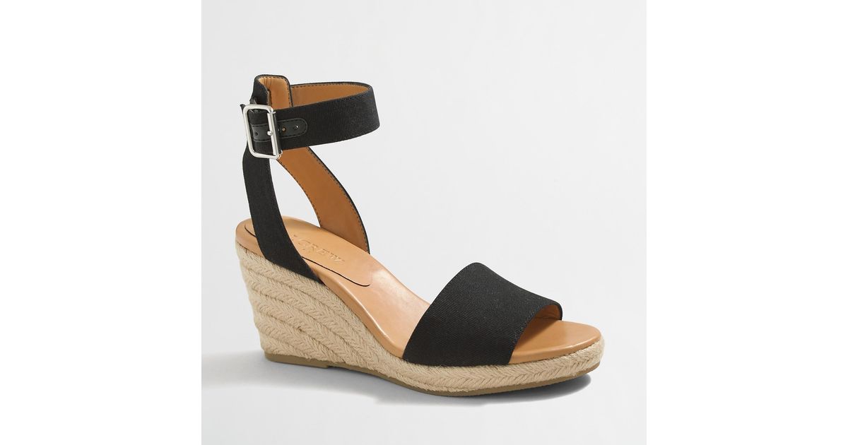 j crew canvas espadrille wedges