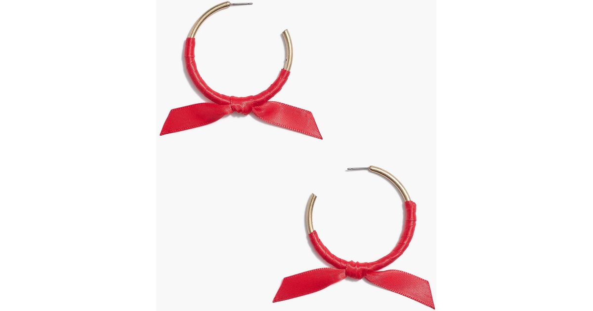 j crew ribbon wrapped hoop earrings